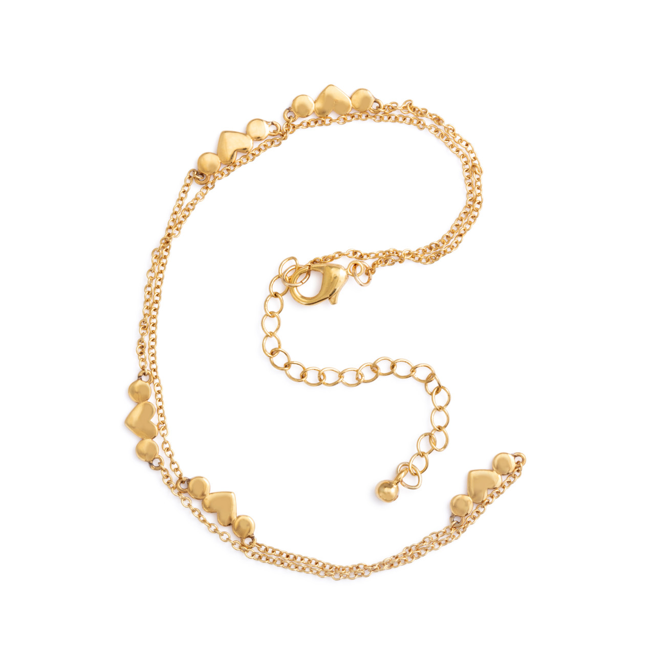 Gold Heart Chain Necklace thumbnail
