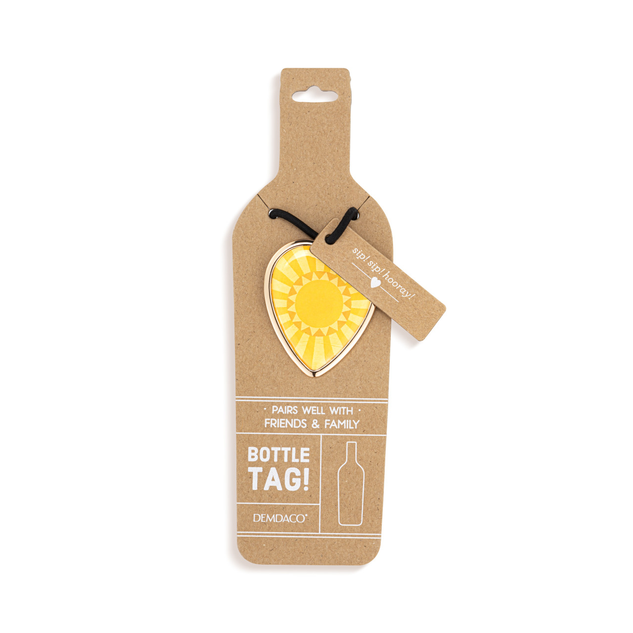 Oh Happy Day Heart Bottle Tag - 2in thumbnail