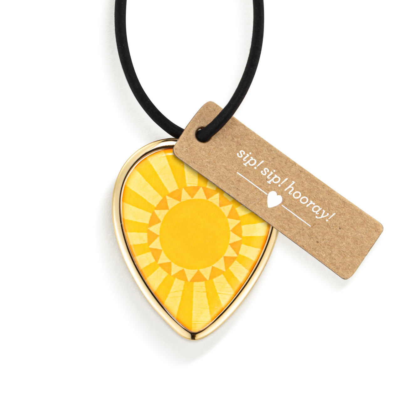 Oh Happy Day Heart Bottle Tag - 2in thumbnail