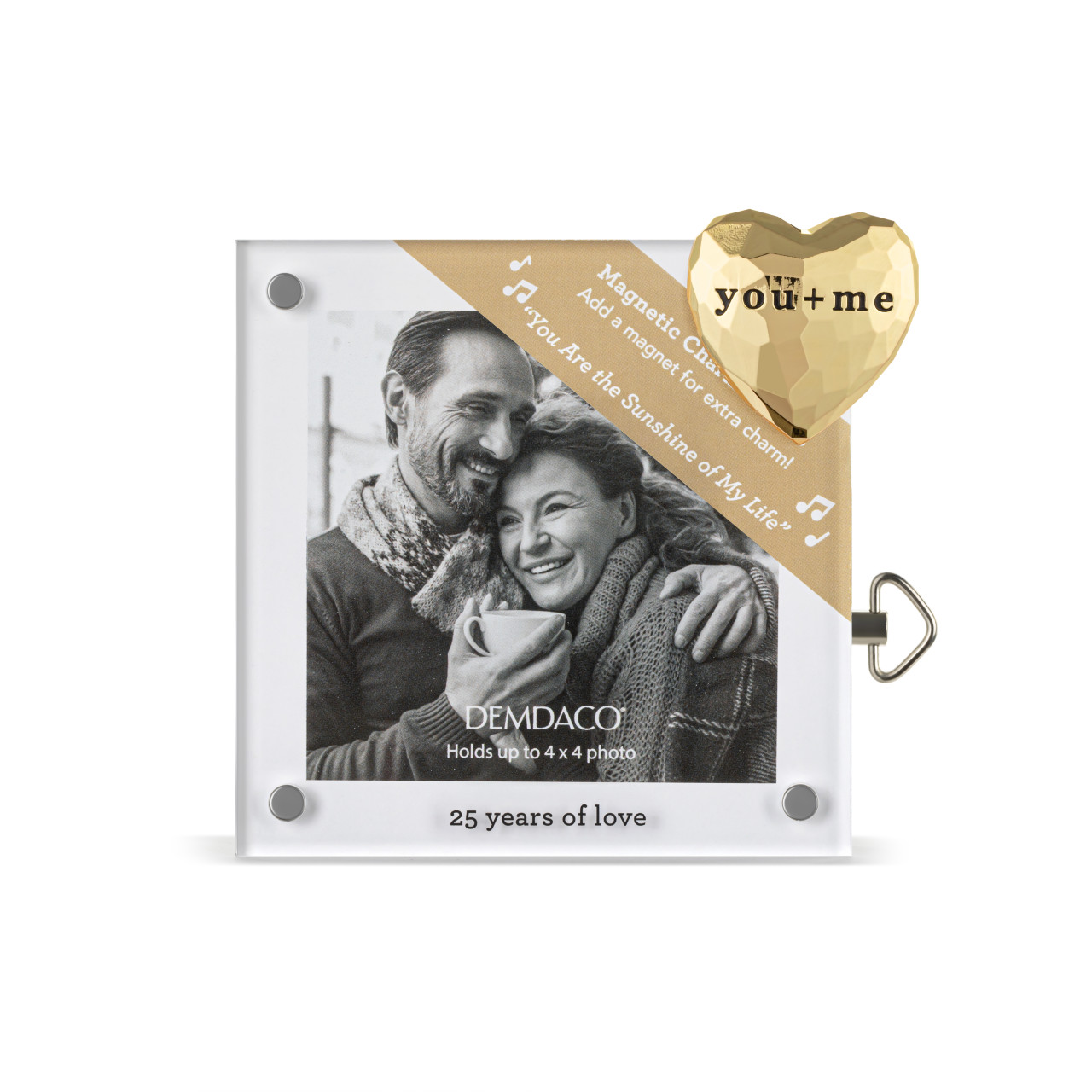 25 Years Acrylic Magnetic Musical Frame - 4in thumbnail