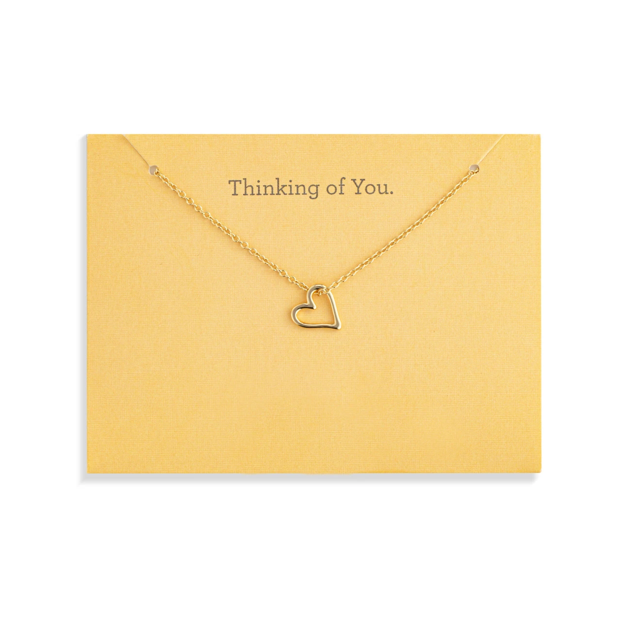 Thinking of You Floral Card & Gold Necklace-16in thumbnail