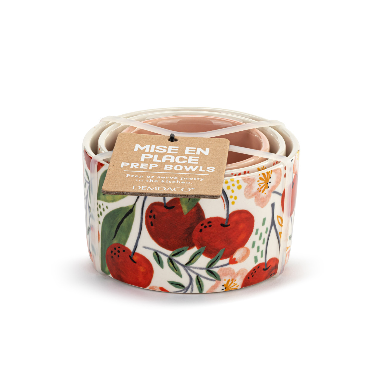 Nesting Prep Bowls Cherry - Set of 3 thumbnail