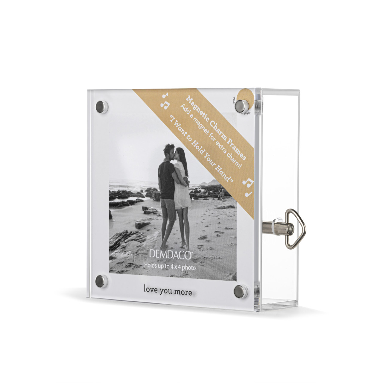 Love You More Acrylic Magnetic Musical Frame - 4in thumbnail