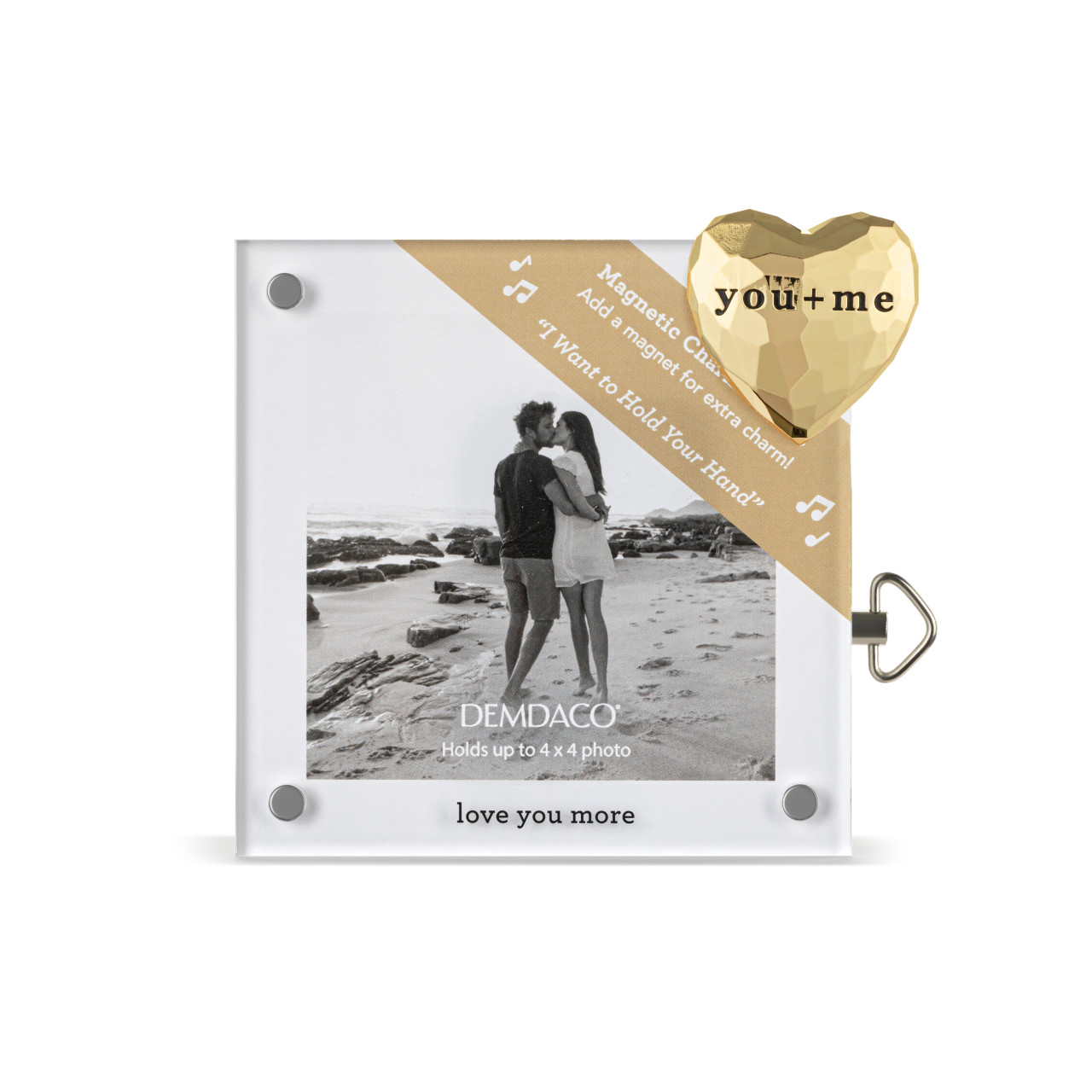 Love You More Acrylic Magnetic Musical Frame - 4in thumbnail