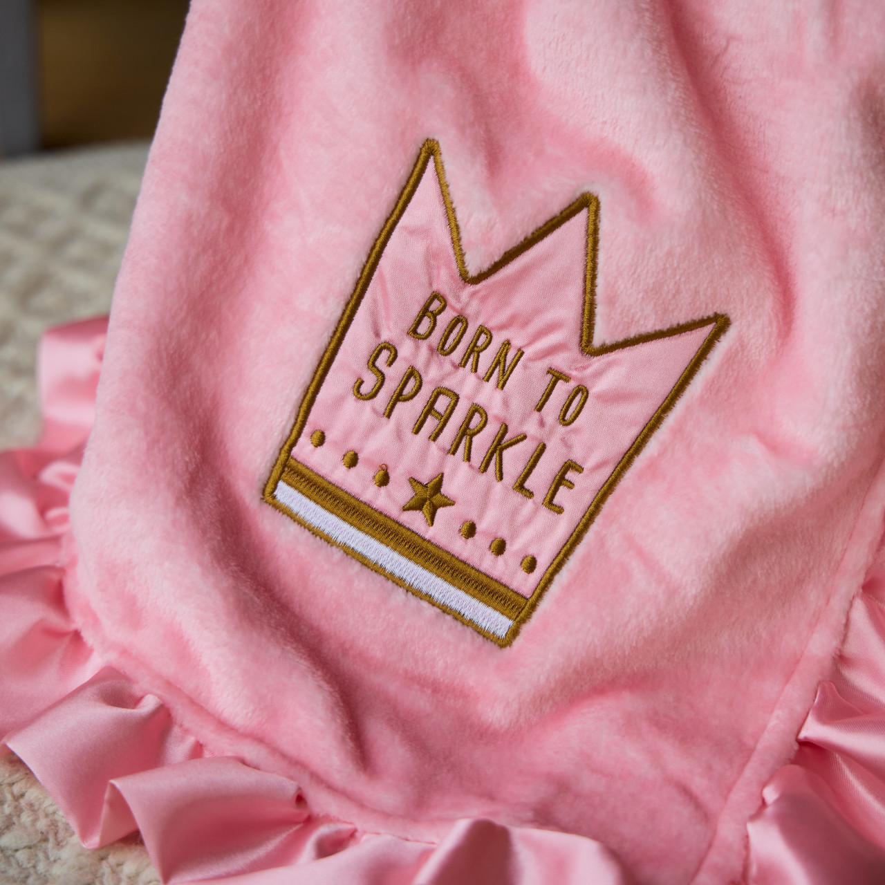 Born to Sparkle Pink Blanket - 30x40in thumbnail