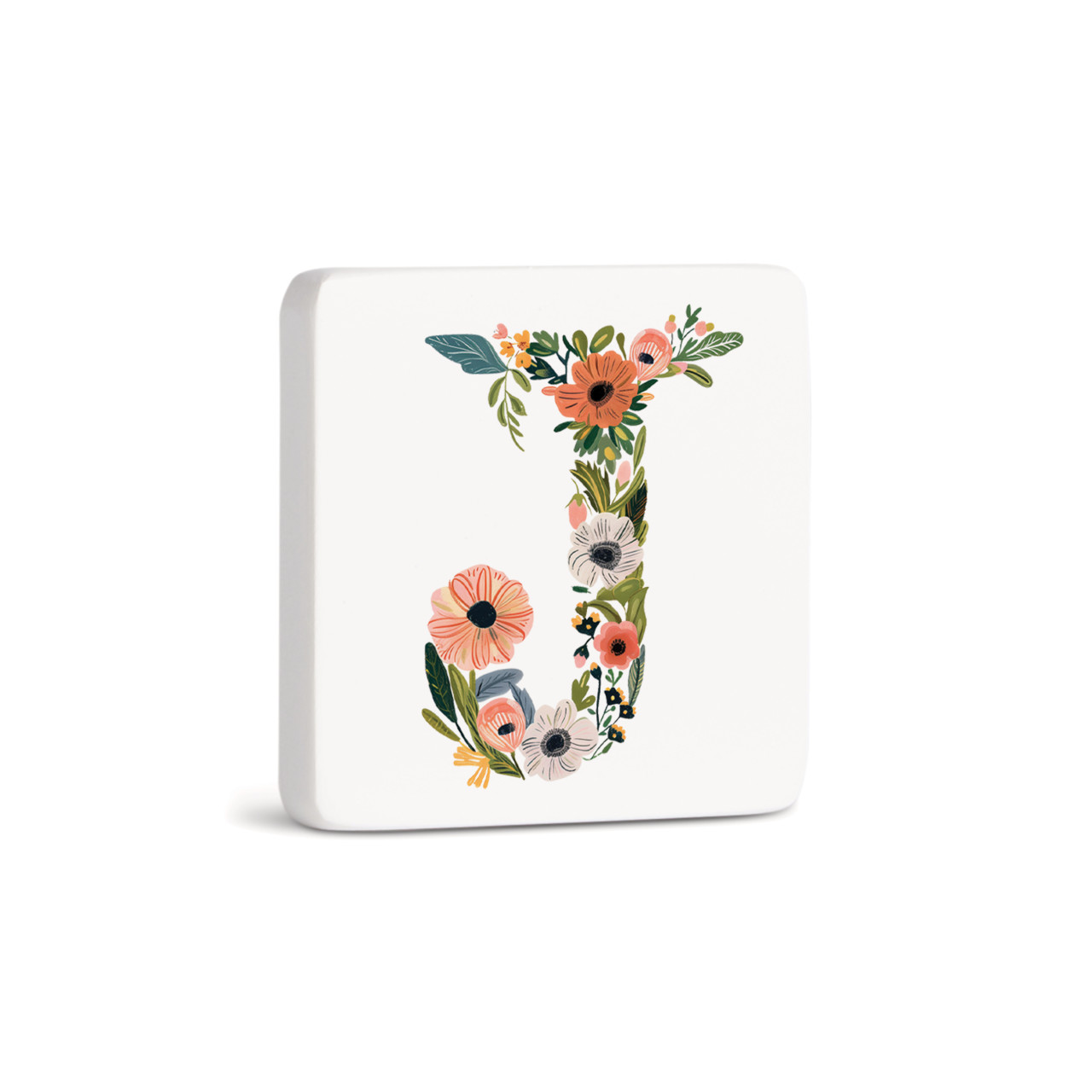 J Monogram Magnet - Bone thumbnail