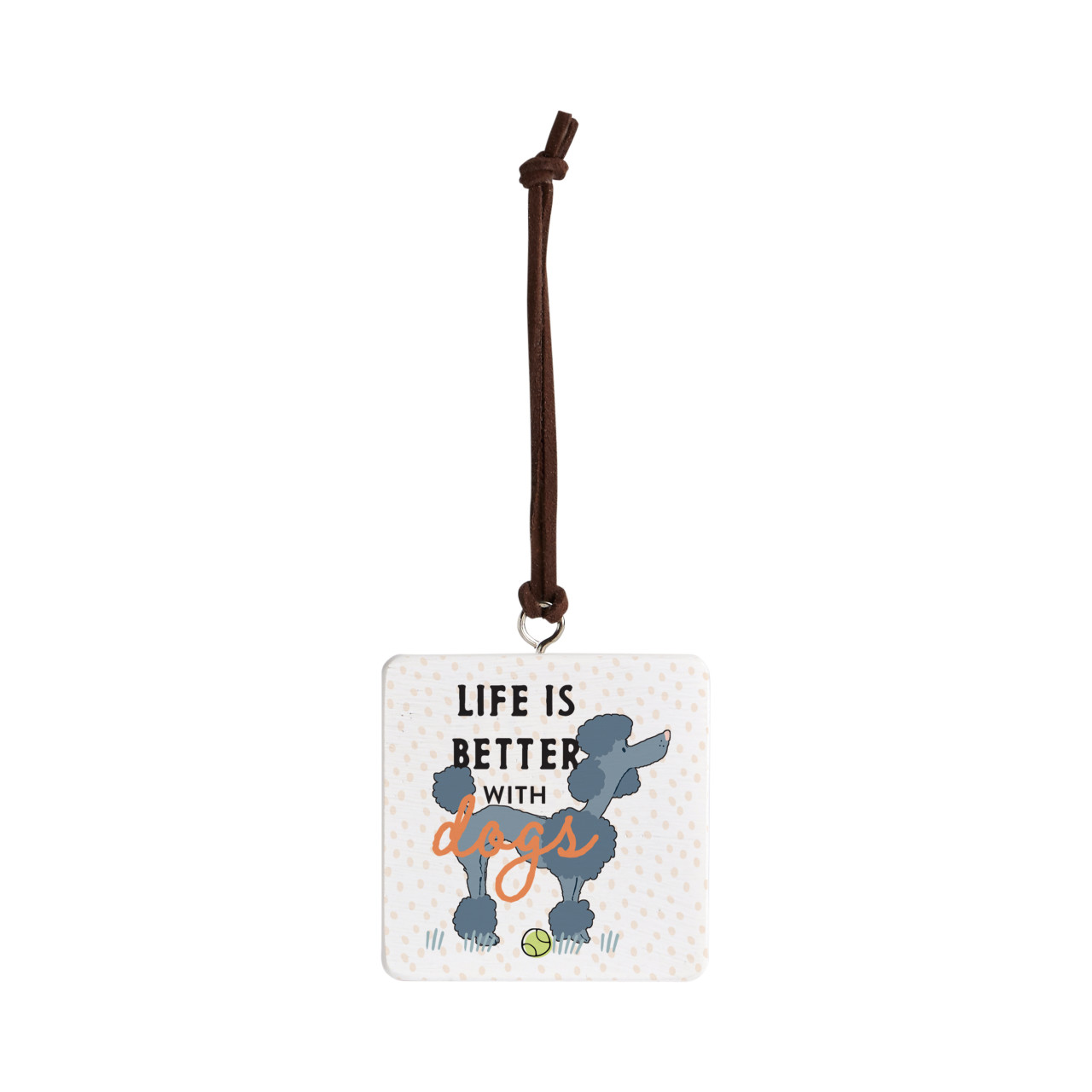 Poodle Dog Ornament - Bone thumbnail