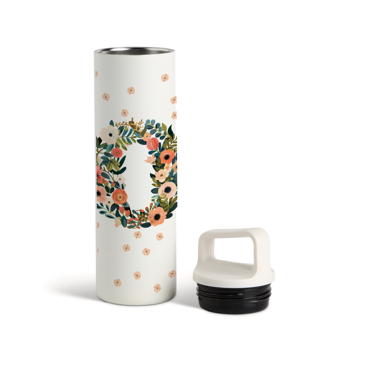 O Monogram Water Bottle - White 20oz thumbnail