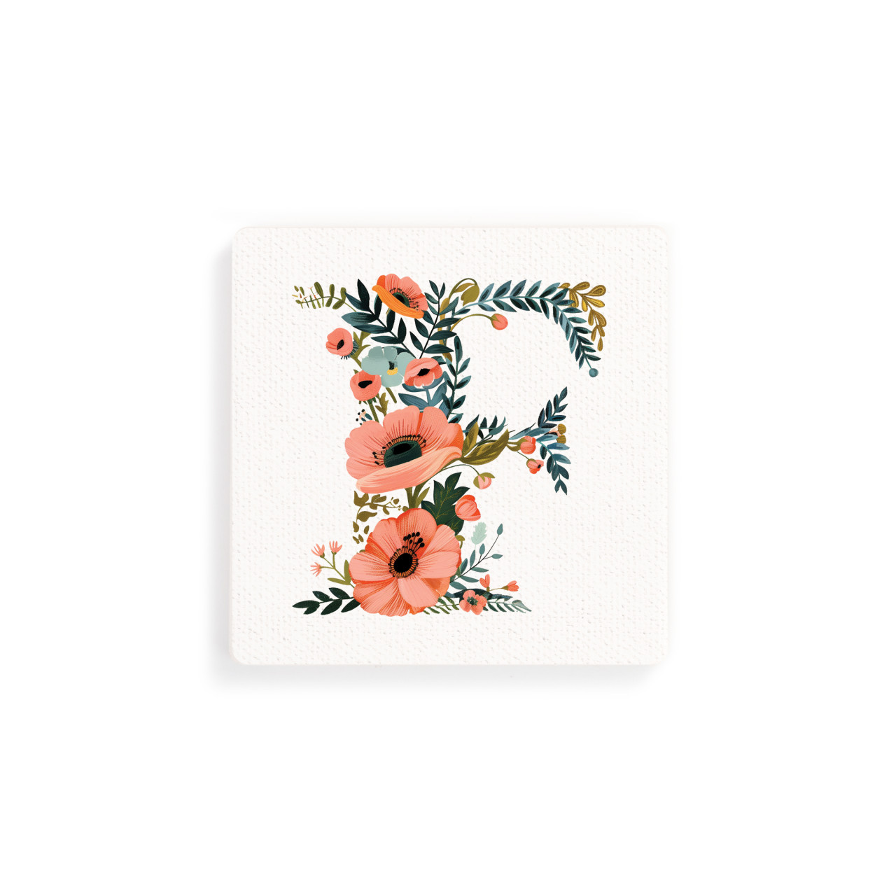 F Monogram Coasters - Set of 4 thumbnail
