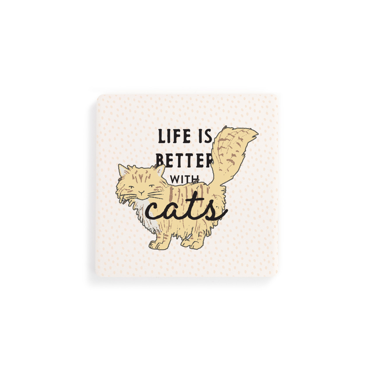 Yellow Cat Coasters - Set of 4 thumbnail
