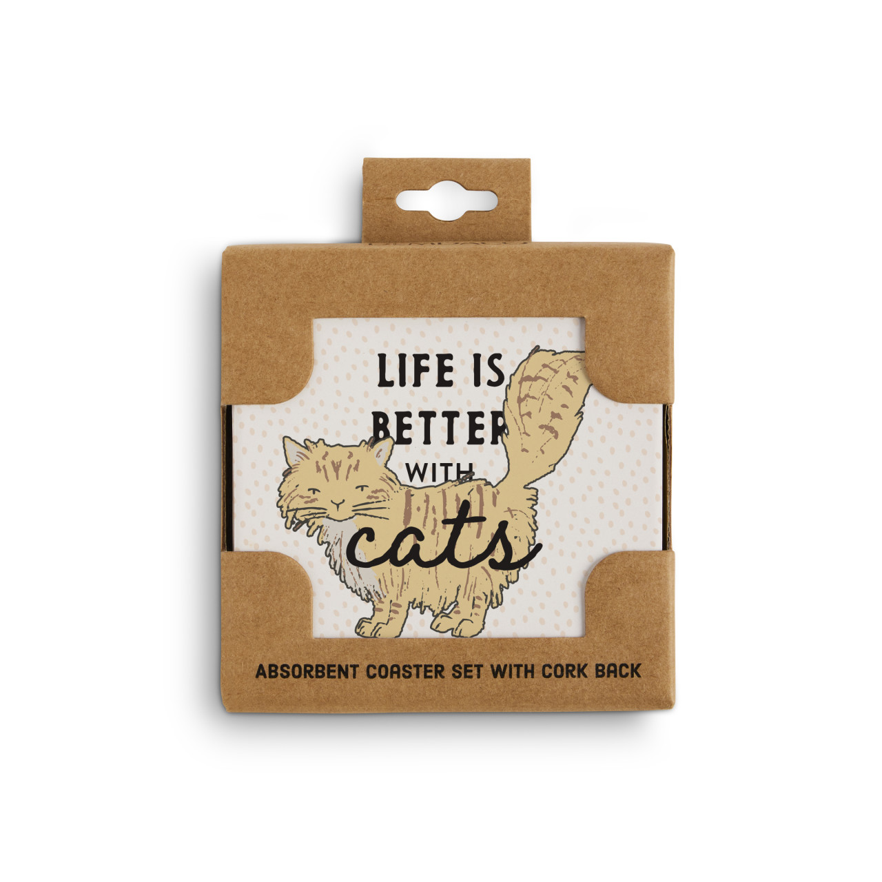 Yellow Cat Coasters - Set of 4 thumbnail
