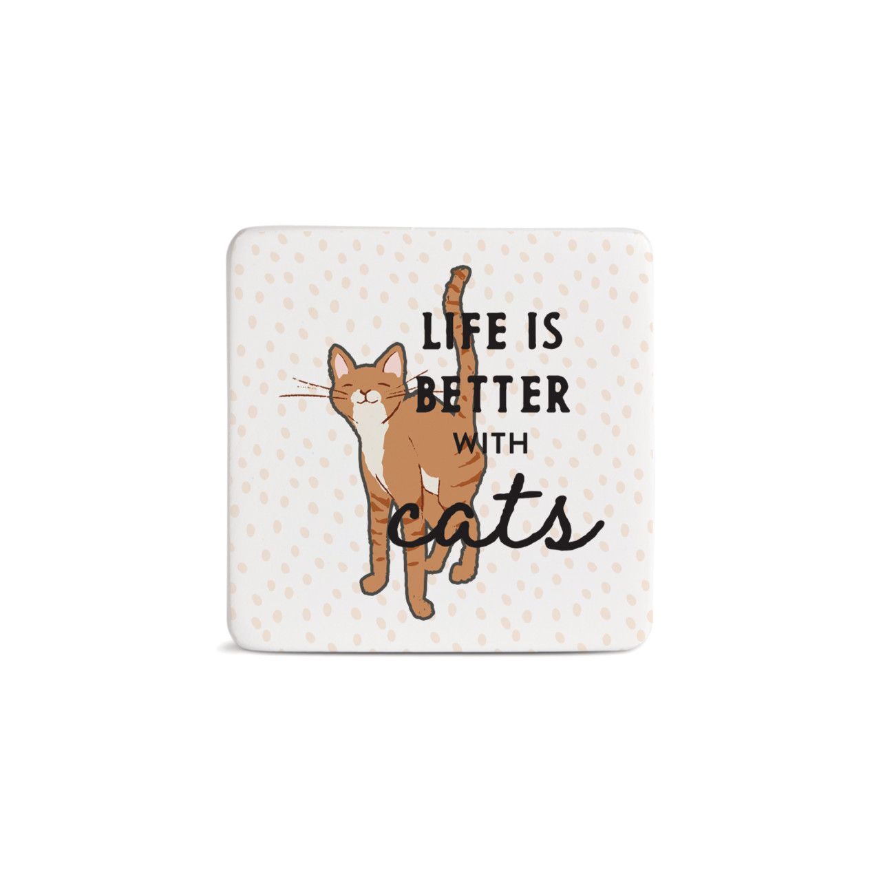 Tabby Cat Magnet - Bone thumbnail