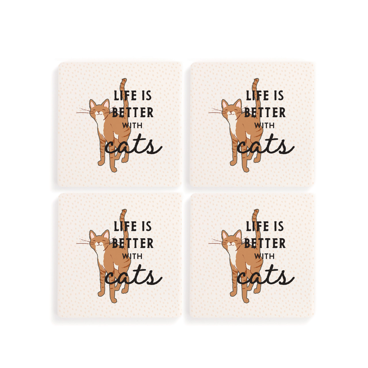 Tabby Cat Coasters - Set of 4 thumbnail