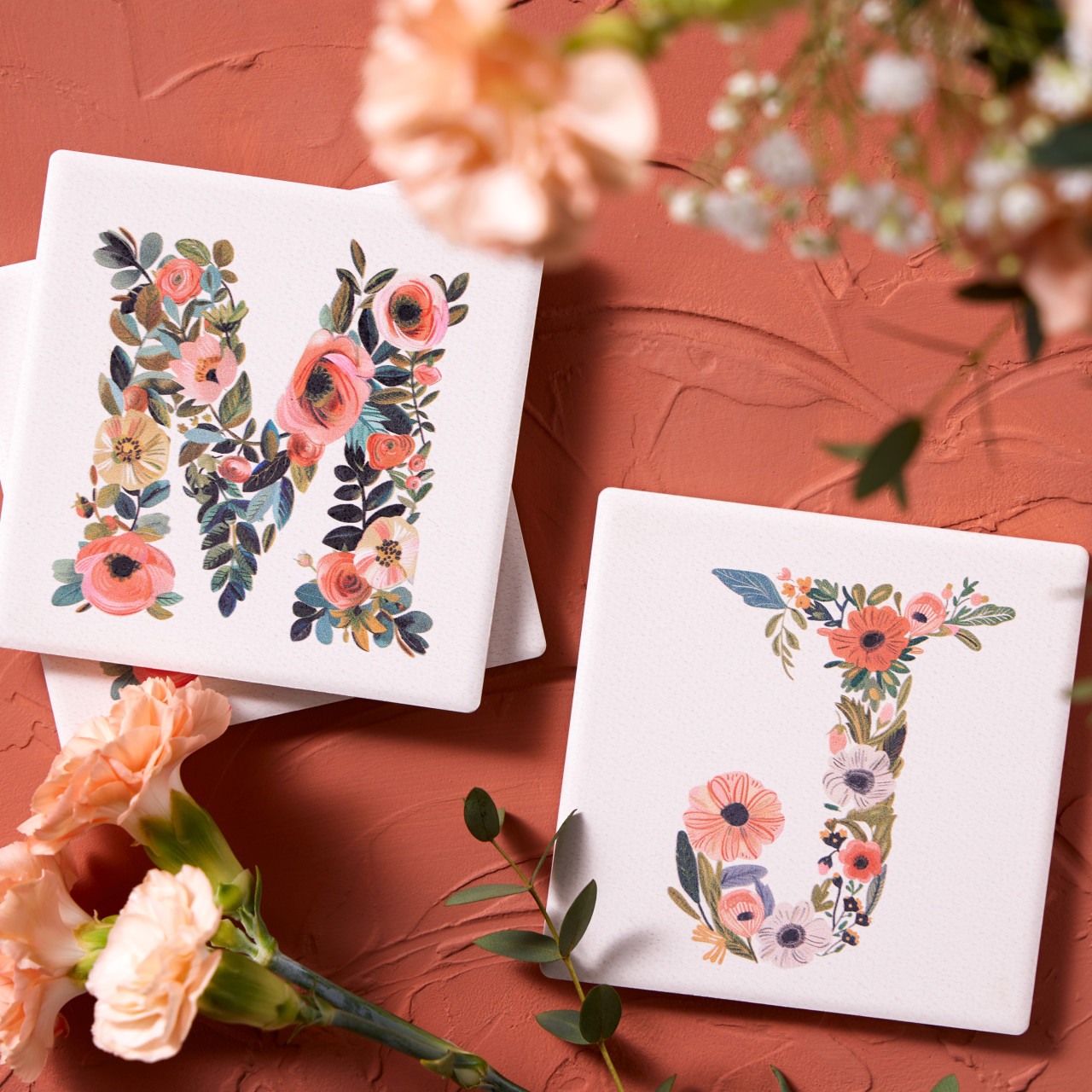 M Monogram Coasters - Set of 4 thumbnail