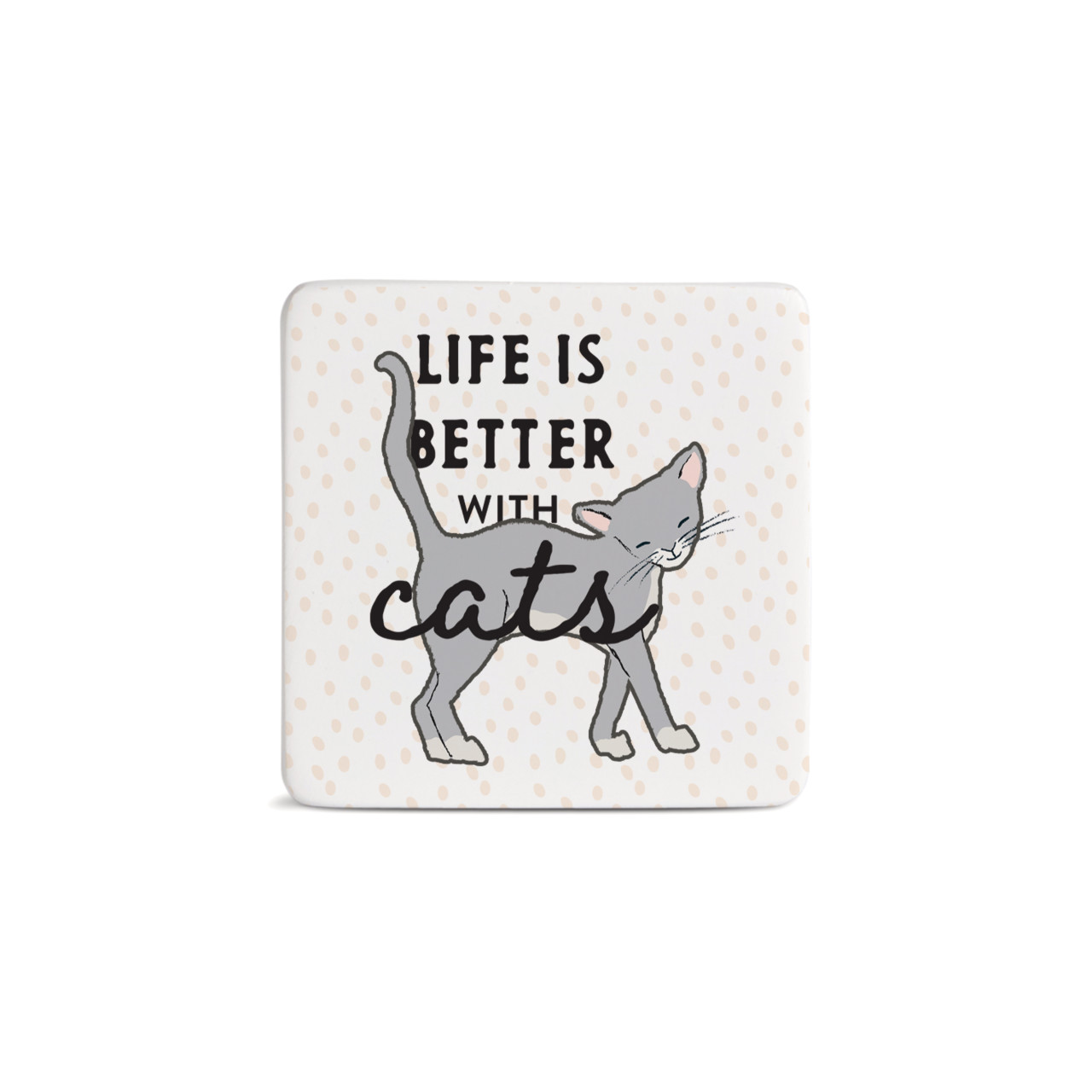 Gray Cat Magnet - Bone thumbnail