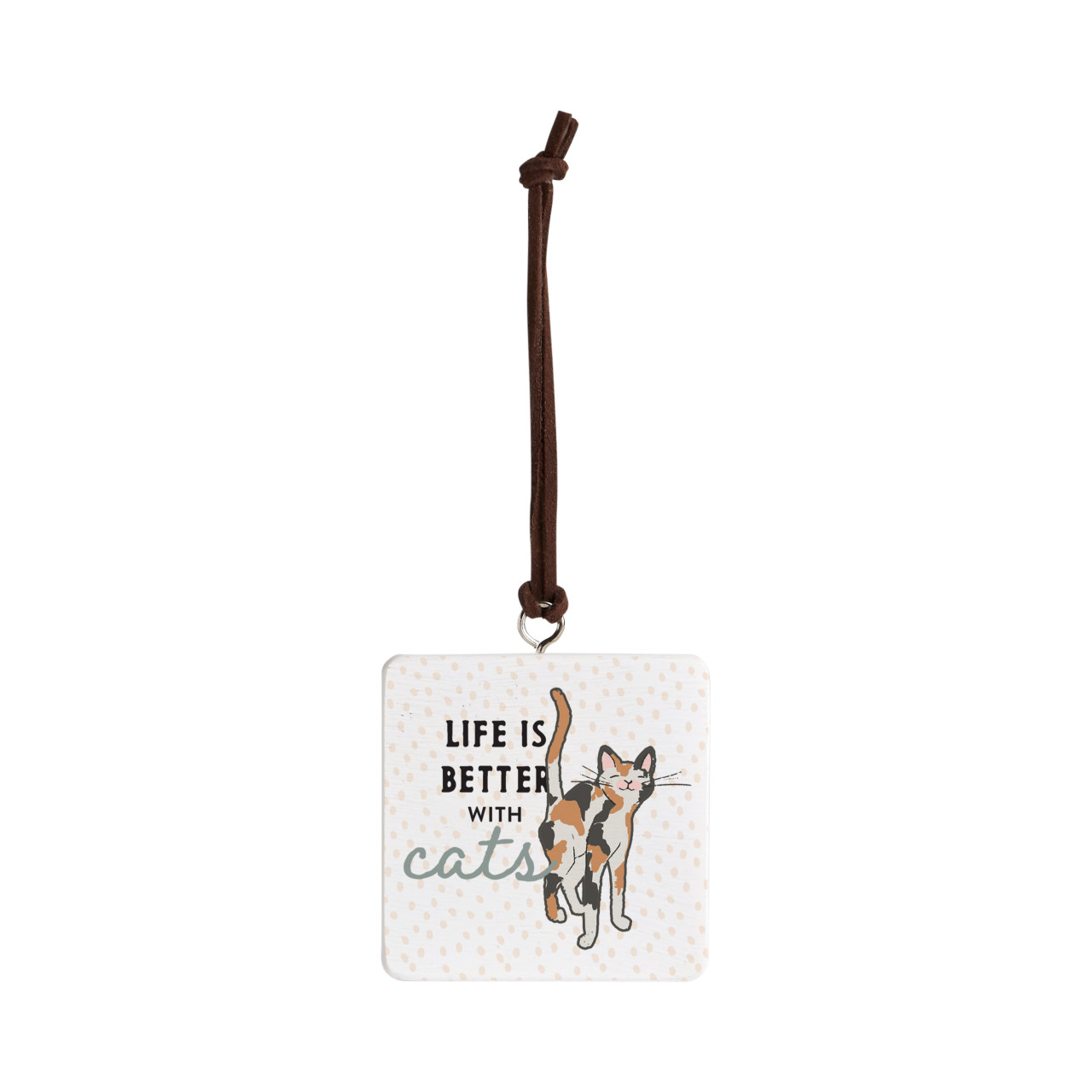 Calico Cat Ornament - Bone thumbnail
