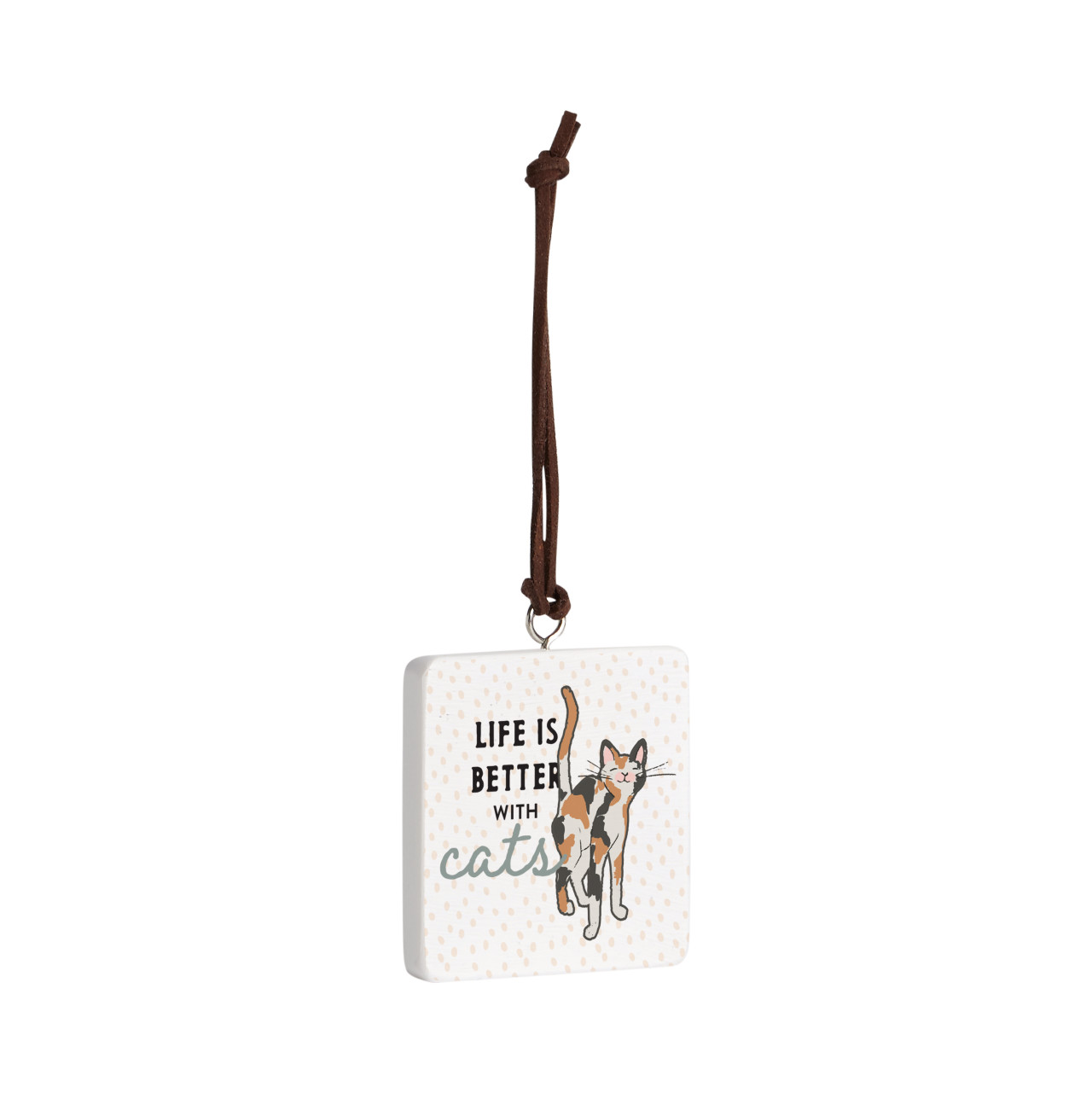 Calico Cat Ornament - Bone thumbnail
