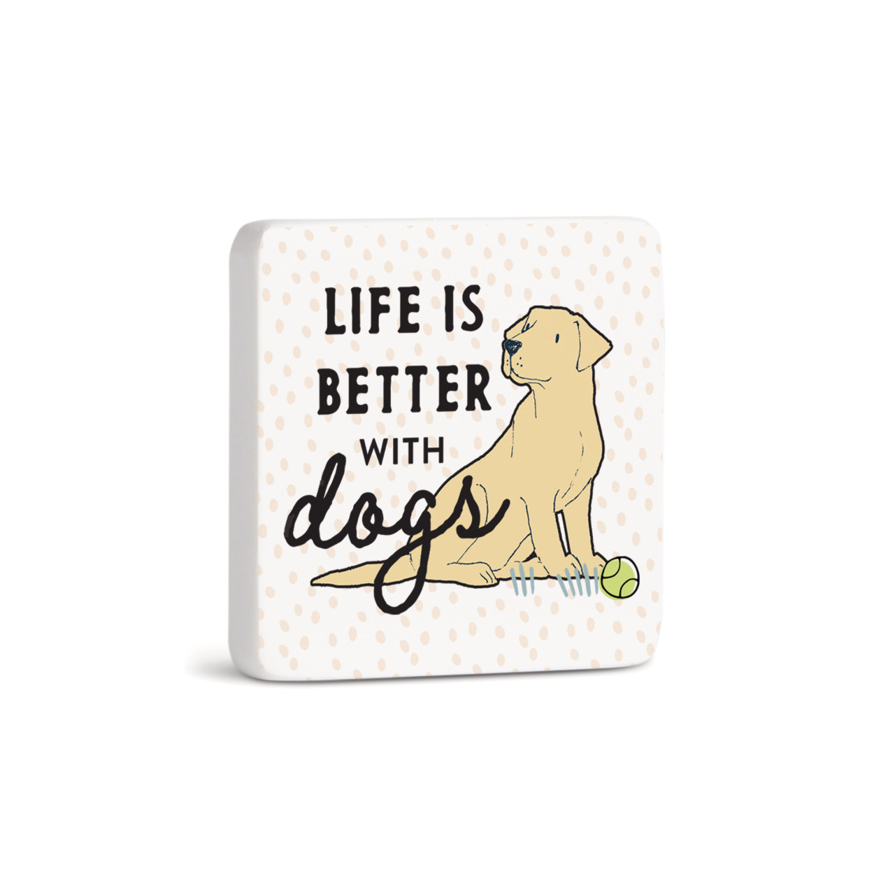 Yellow Labrador Dog Magnet - Bone thumbnail