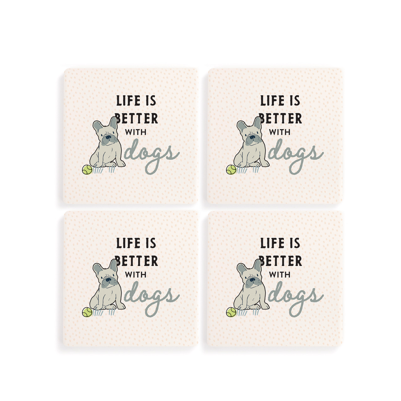 French Bulldog Dog Coasters - Set of 4 thumbnail
