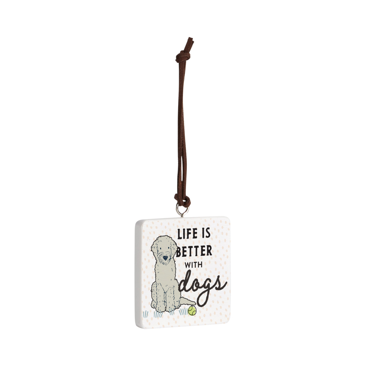 Old English Sheepdog Dog Ornament - Bone thumbnail