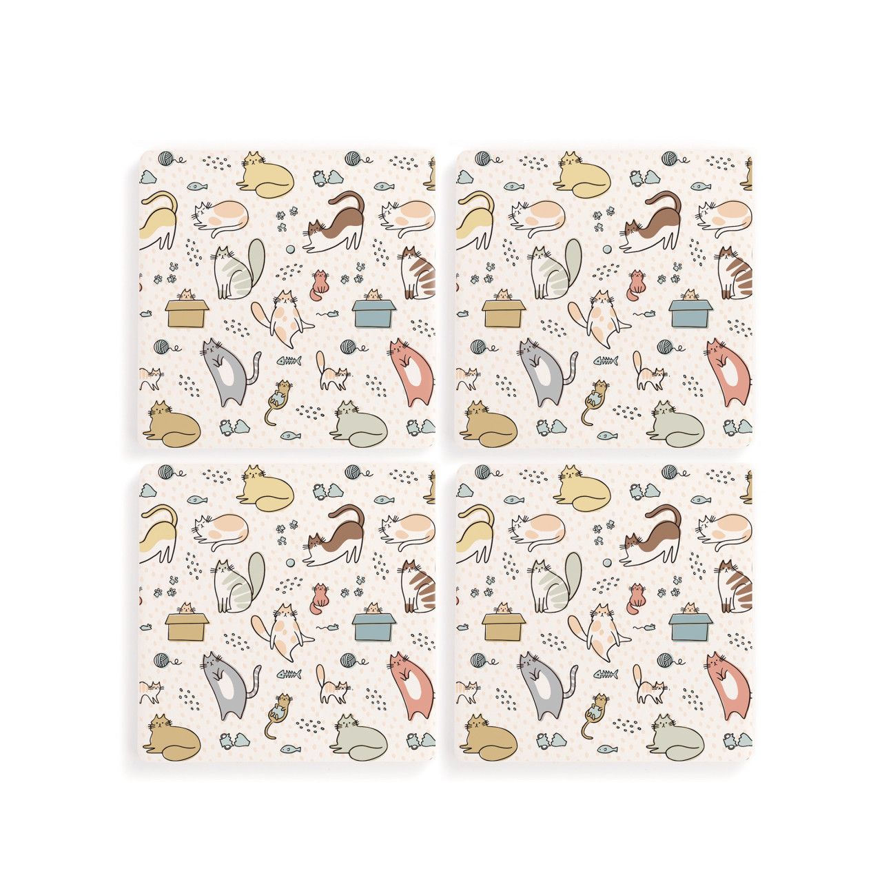 Cats Coasters - Set of 4 thumbnail