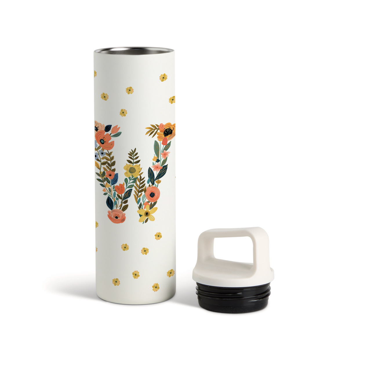 W Monogram Water Bottle - White 20oz thumbnail