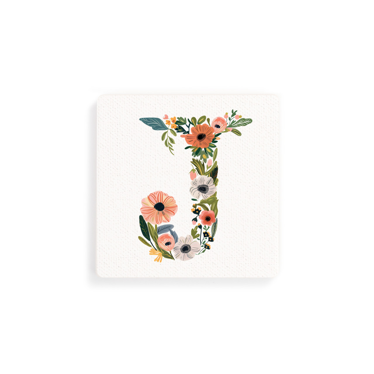 J Monogram Coasters - Set of 4 thumbnail