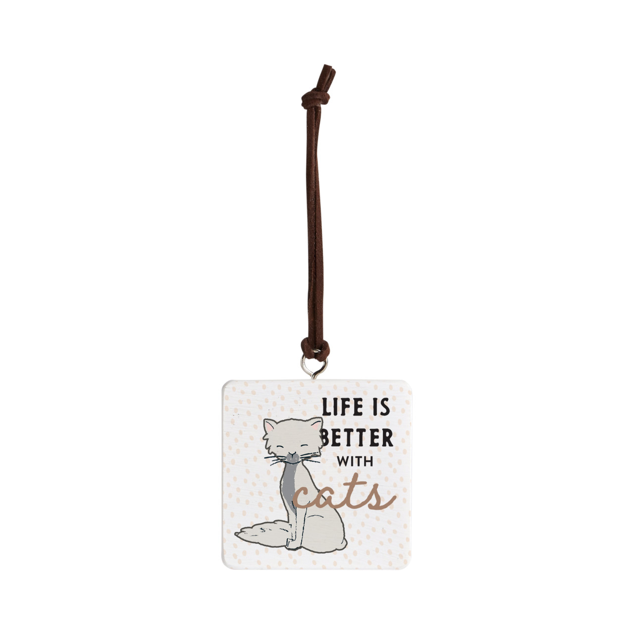 White Cat Ornament - Bone thumbnail