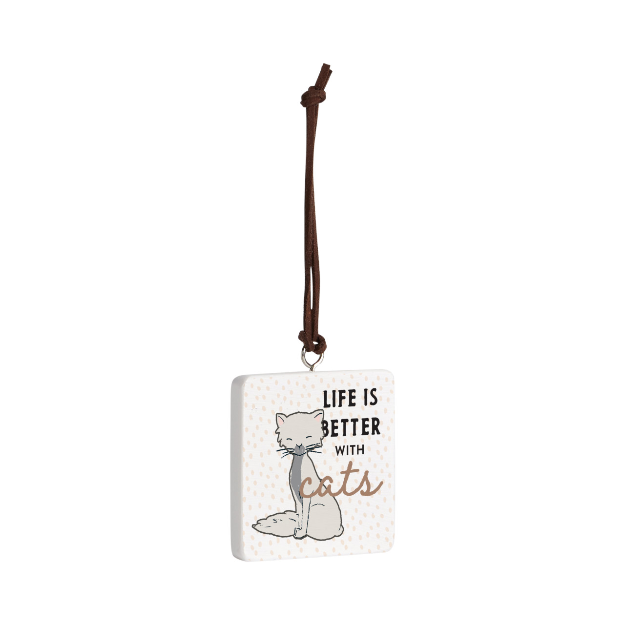 White Cat Ornament - Bone thumbnail
