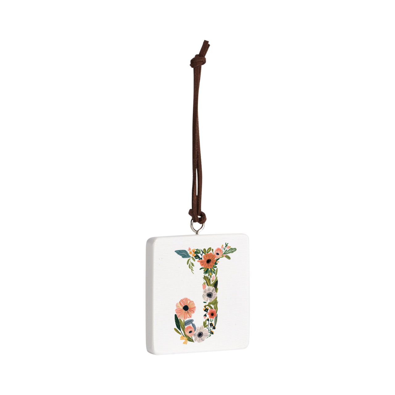 J Monogram Ornament - Bone thumbnail