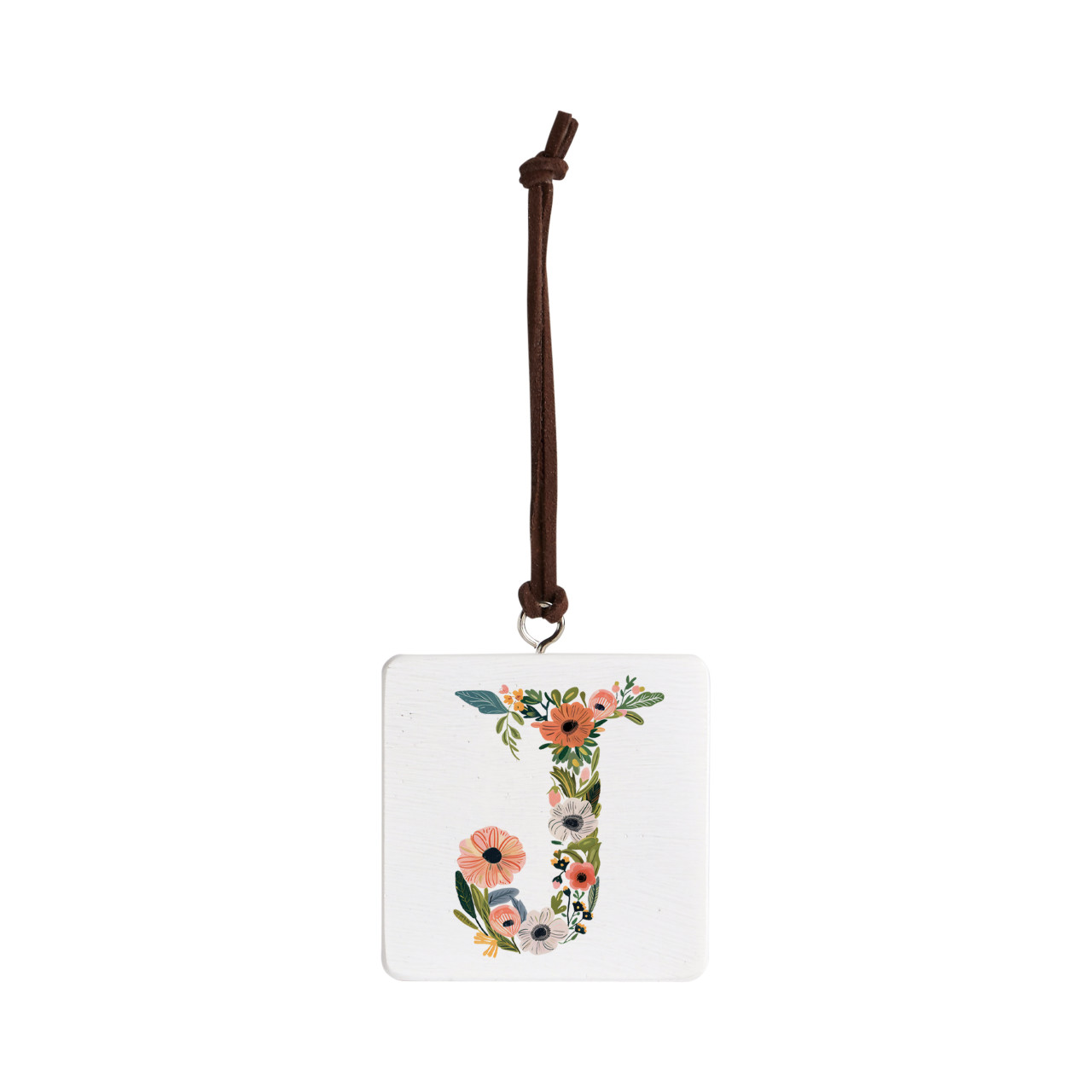 J Monogram Ornament - Bone thumbnail