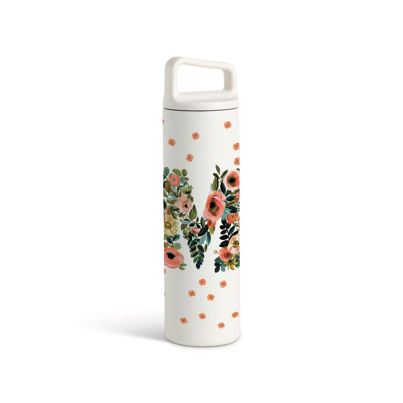 M Monogram Water Bottle - White 20oz thumbnail