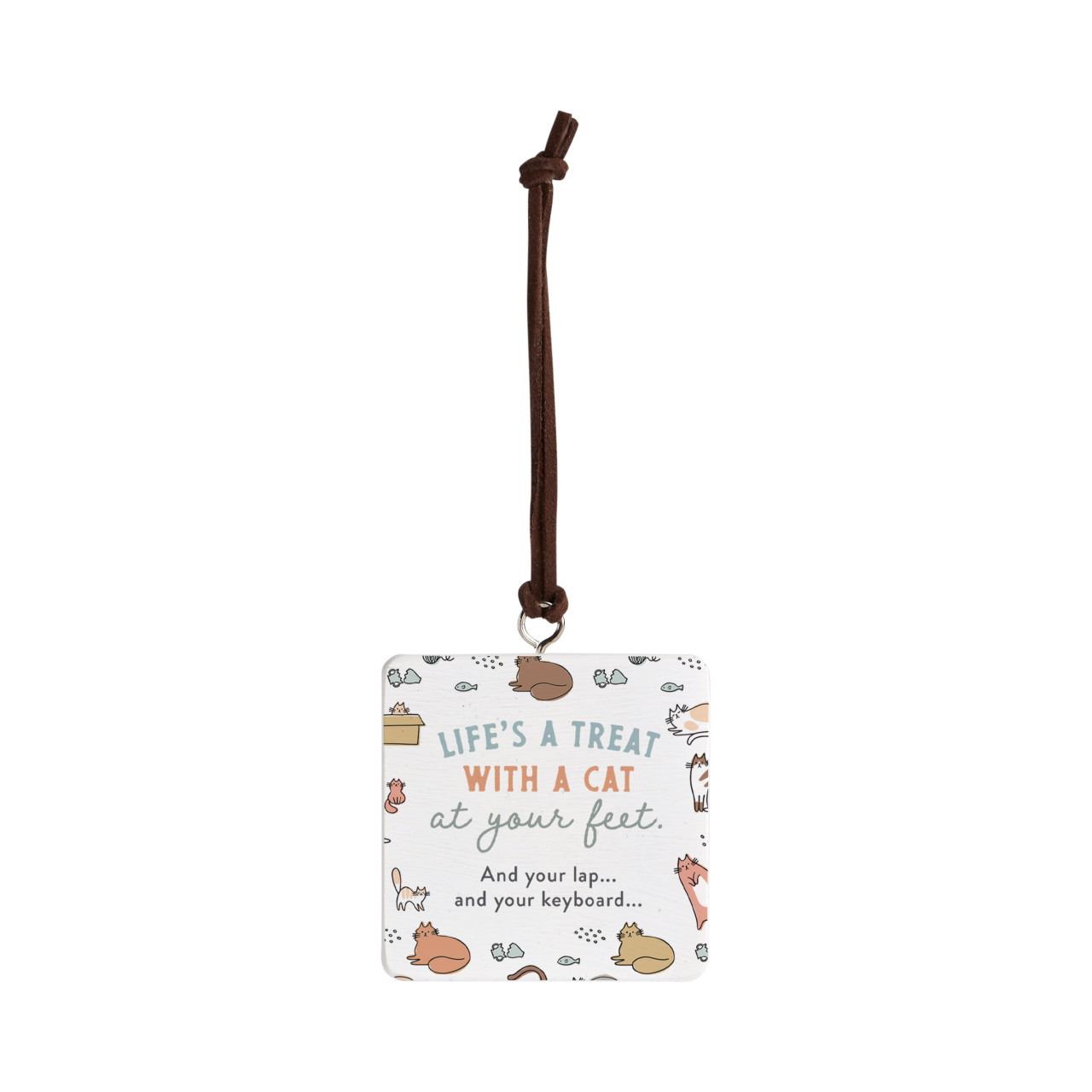 Life's a Treat Cat Ornament - Bone thumbnail