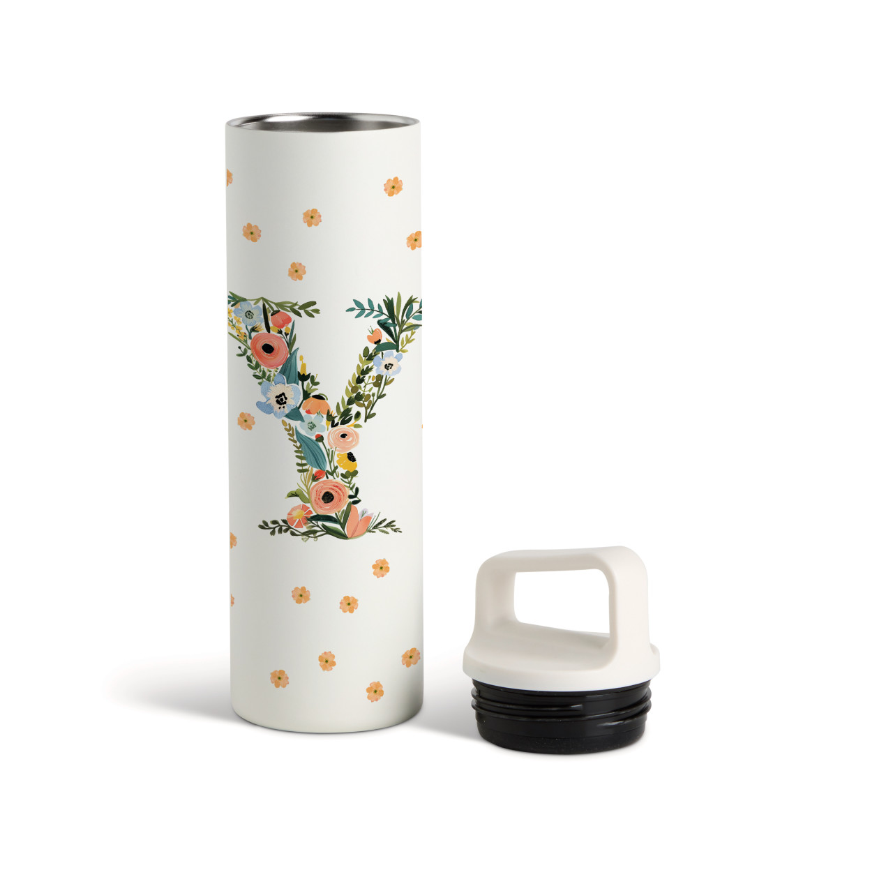 Y Monogram Water Bottle - White 20oz thumbnail