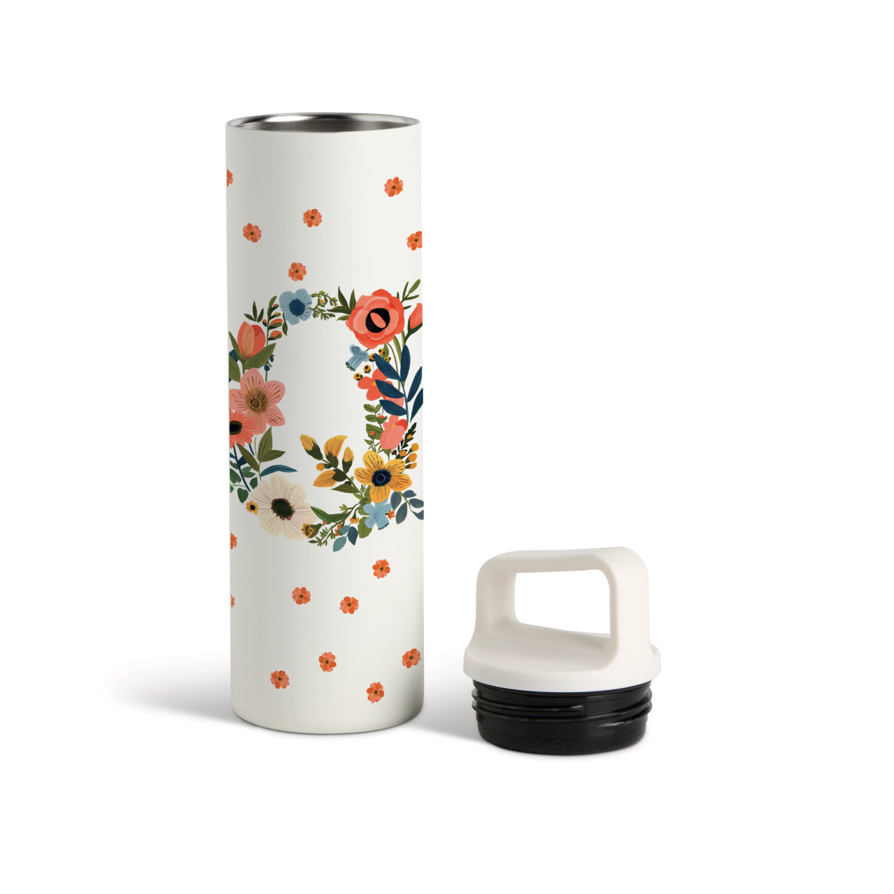 Q Monogram Water Bottle - White 20oz thumbnail