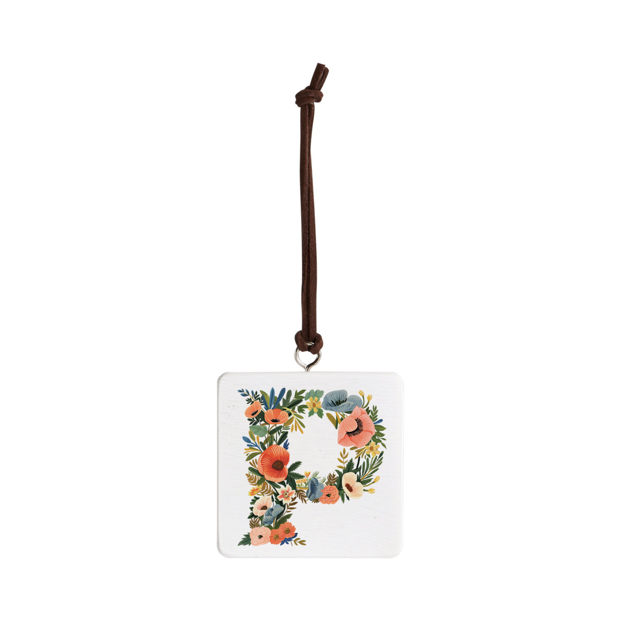 P Monogram Ornament - Bone thumbnail