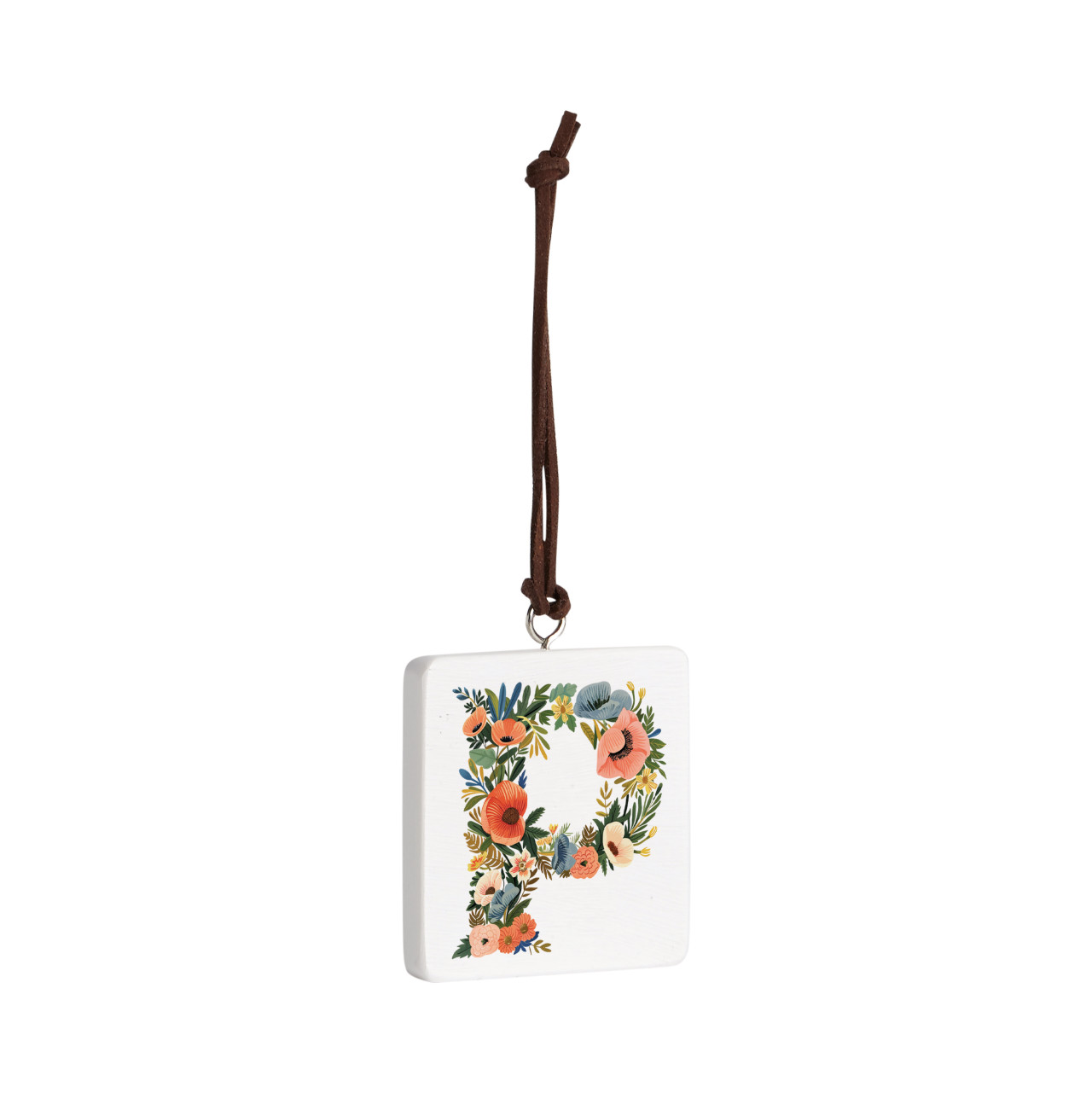 P Monogram Ornament - Bone thumbnail