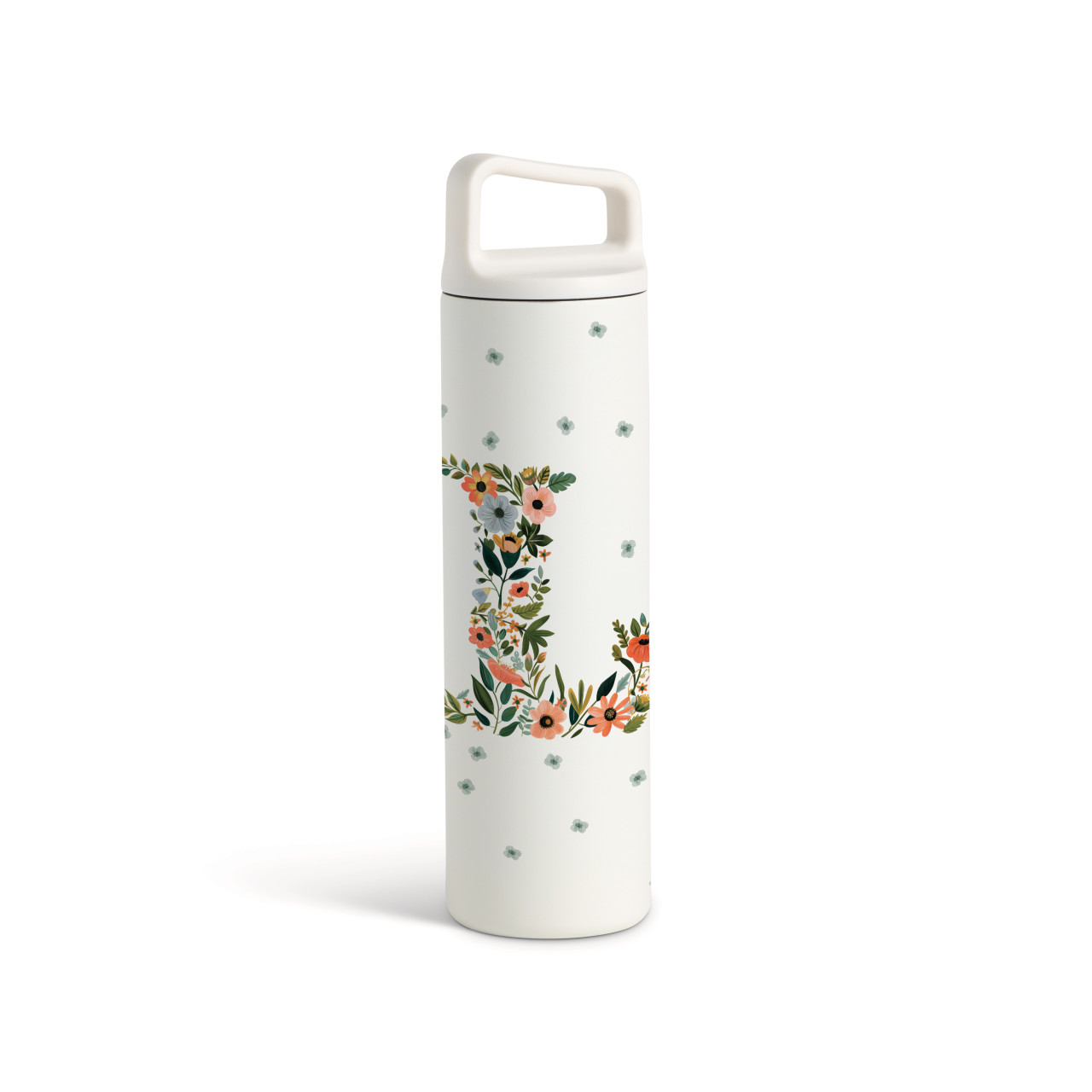 L Monogram Water Bottle - White 20oz thumbnail