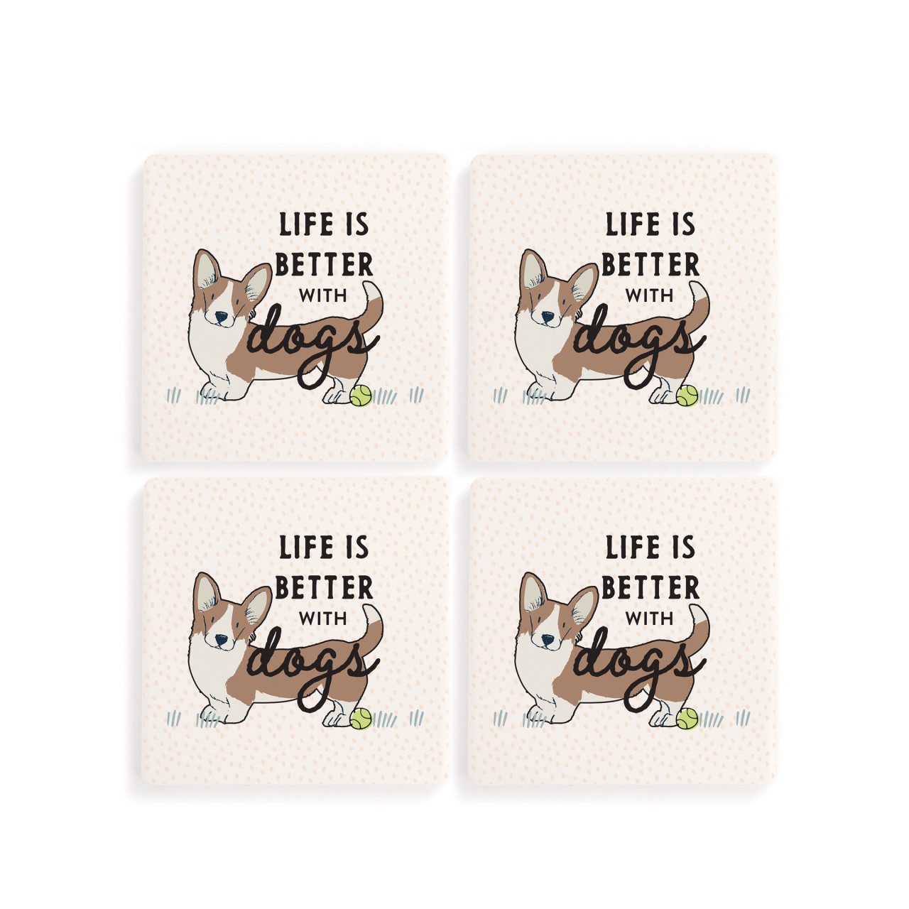 Corgi Dog Coasters - Set of 4 thumbnail