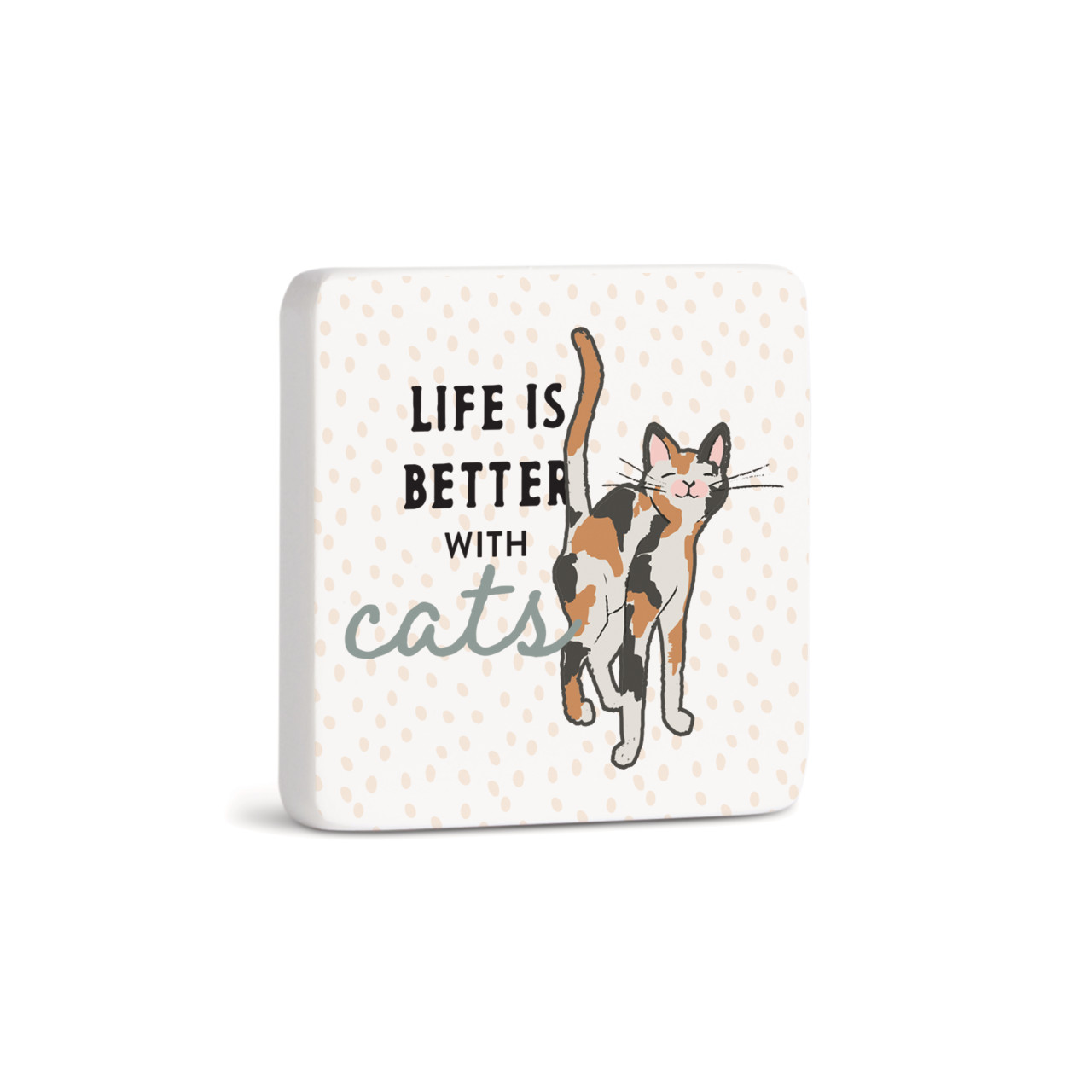 Calico Cat Magnet - Bone thumbnail