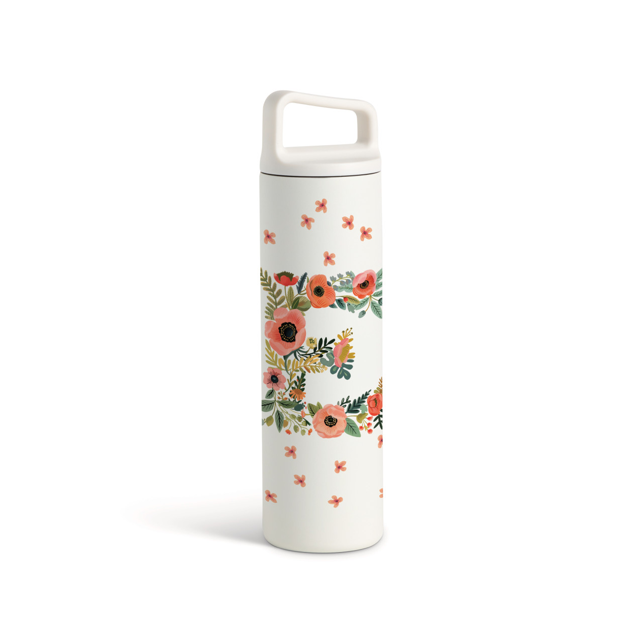 E Monogram Water Bottle - White 20oz thumbnail