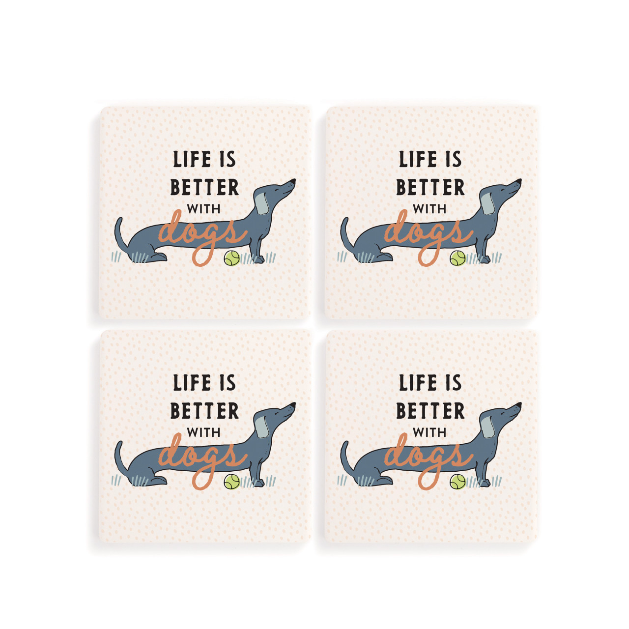 Dachshund Dog Coasters - Set of 4 thumbnail