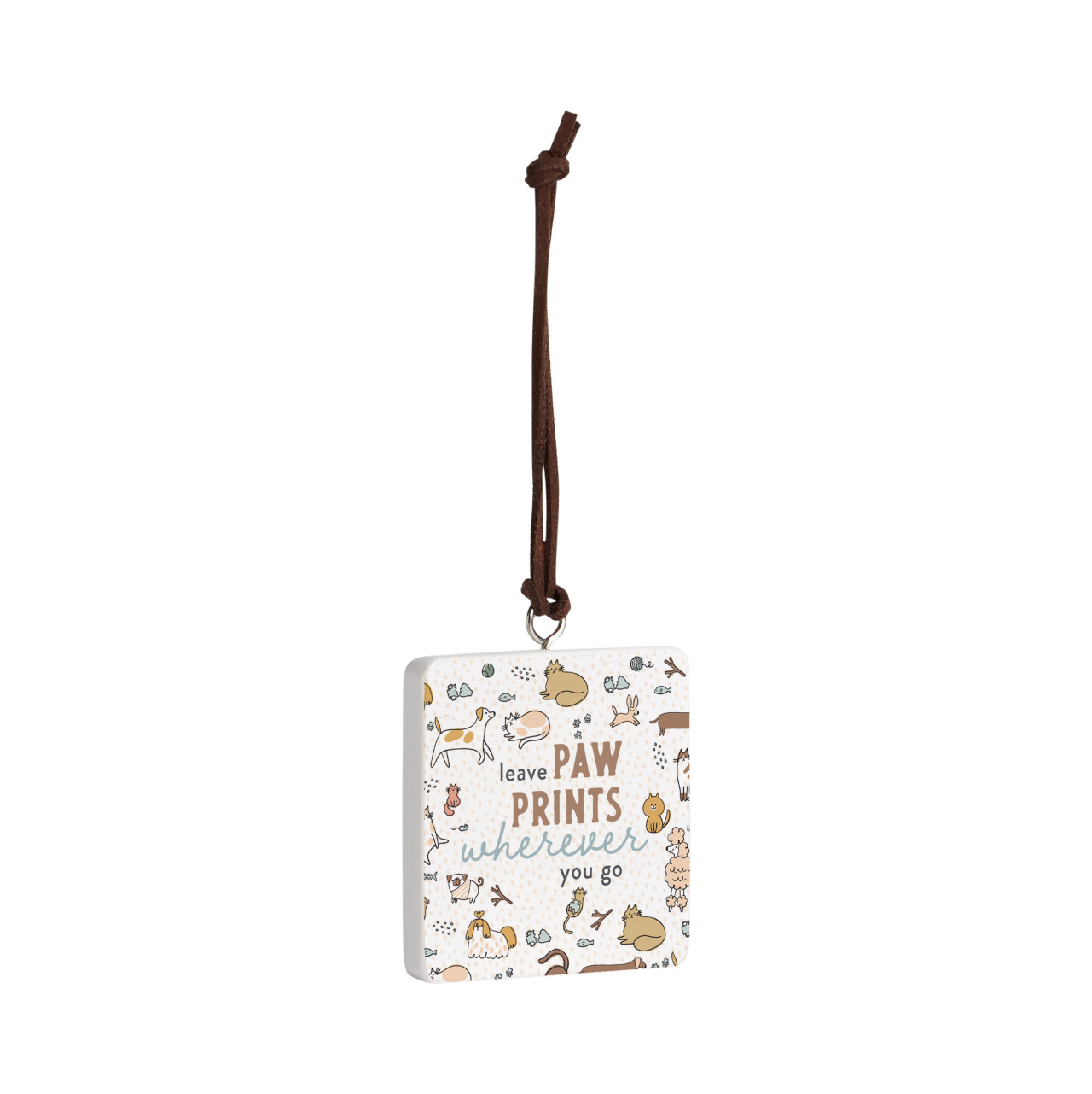 Leave Dog Ornament - Bone thumbnail