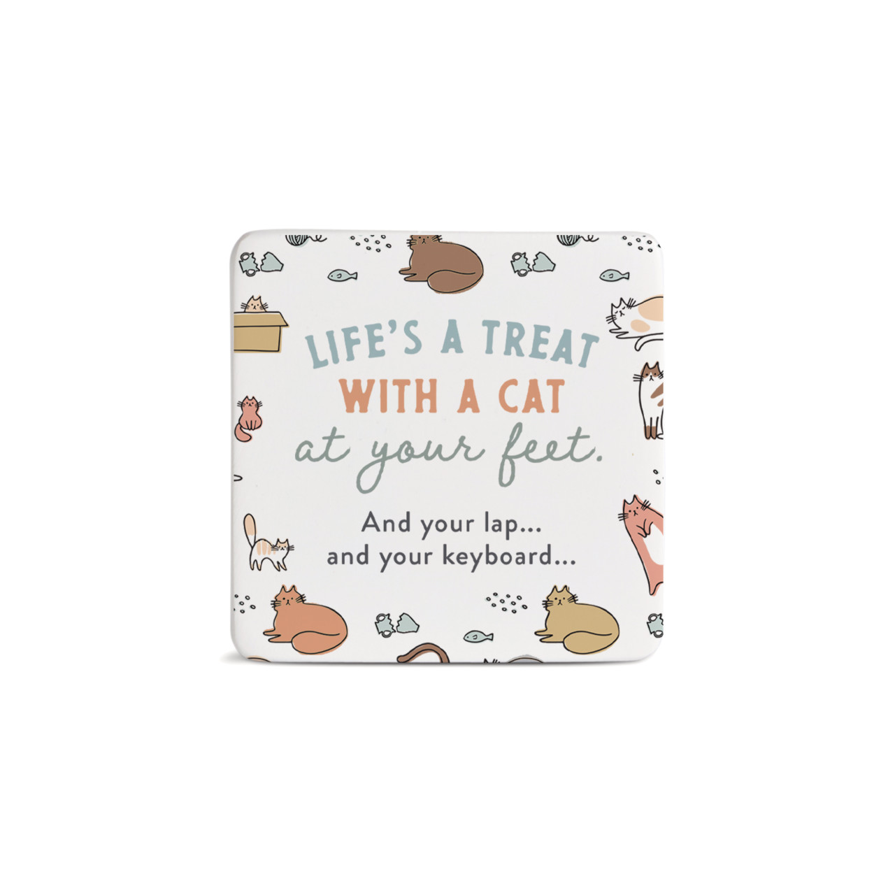 Life's a Treat Cat Magnet - Bone thumbnail