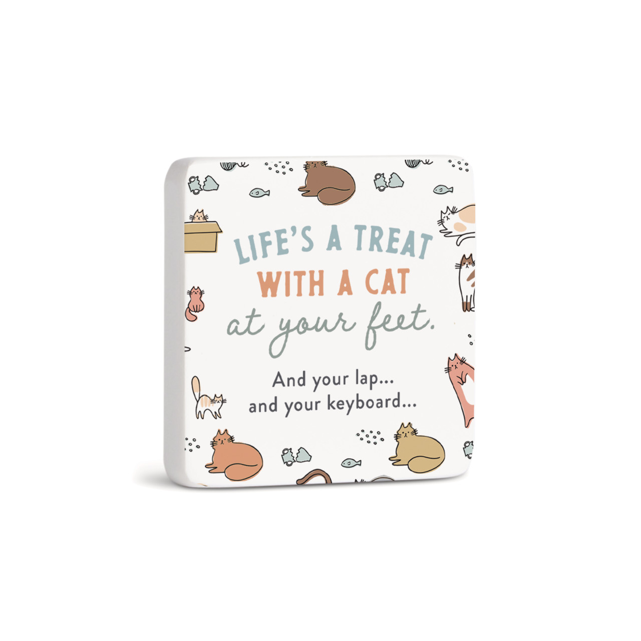 Life's a Treat Cat Magnet - Bone thumbnail