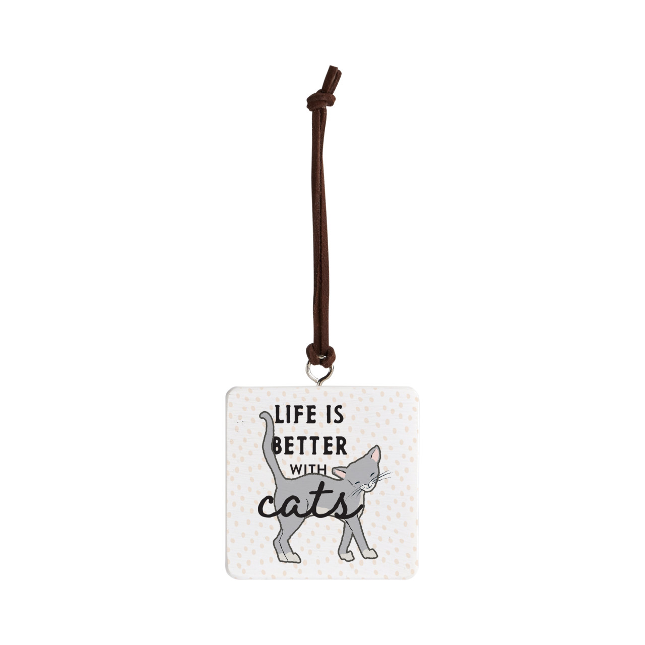 Gray Cat Ornament - Bone thumbnail