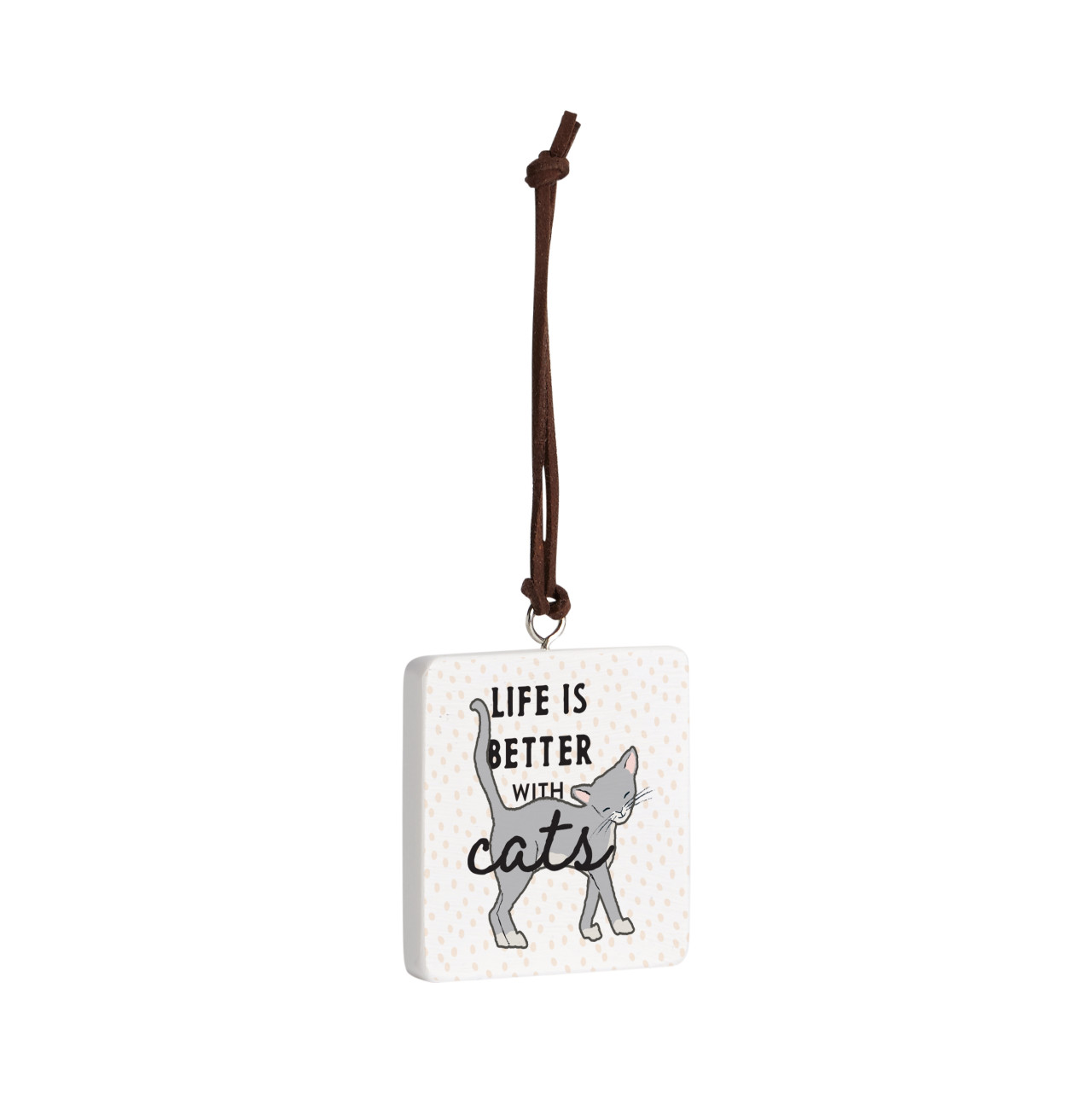 Gray Cat Ornament - Bone thumbnail
