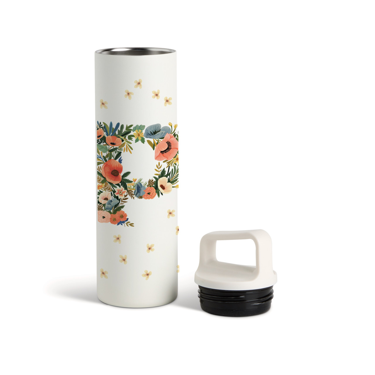 P Monogram Water Bottle - White 20oz thumbnail