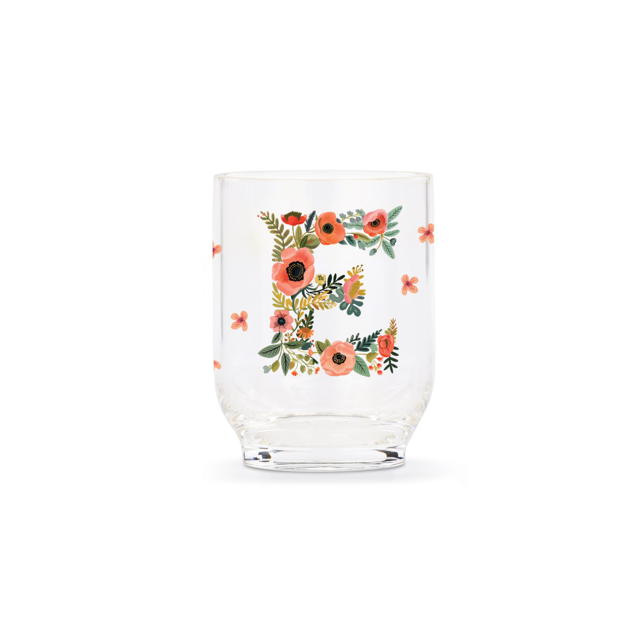 E Monogram Acrylic Tumbler - 14 oz. thumbnail