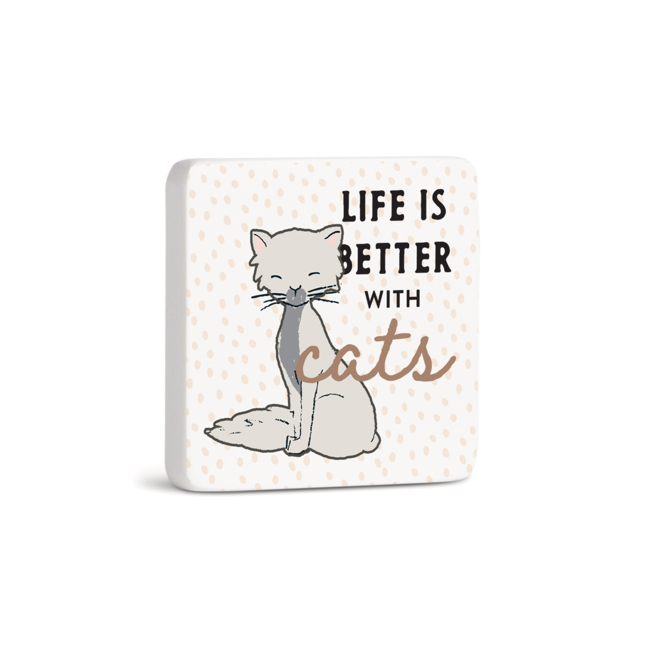 White Cat Magnet - Bone thumbnail